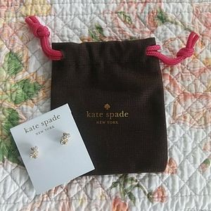 Kate Spade Gold Knot Pave Earrings